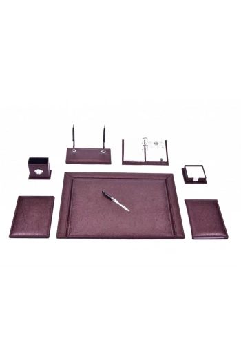 Gülpaş 248 Kahverengi Lüks Çerçeveli Sümen Takımı (Optik - 9 Parça)