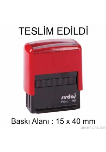 Sırdaş Otomatik TESLİM EDİLDİ Yazılı Kaşe