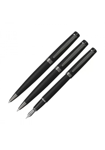 SCRİKSS 38 DOLMA KALEM+TÜKENMEZ KALEM+VERSATİL KALEM SETİ MAT SİYAH