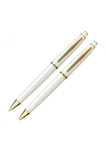 SCRİKSS 35 TÜKENMEZ KALEM+VERSATİL KALEM SETİ GOLD-BEYAZ