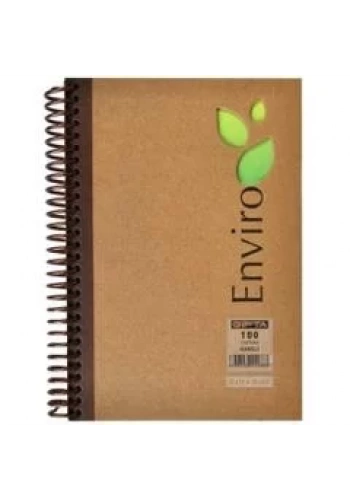 GIPTA ENVİRO SPİRALLİ SERT KAPAK ALLİ DEFTER A4 DÜZ 100 YAPRAK KRAFT (2919)