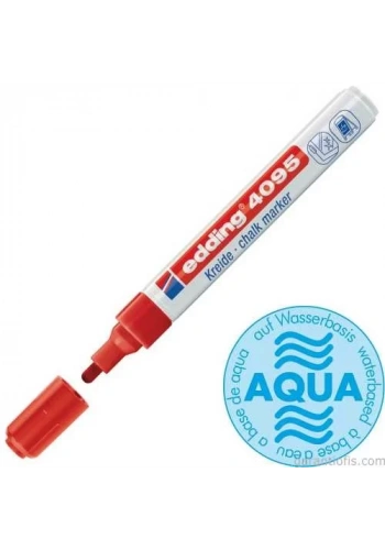 Edding 4095 Kırmızı Likit Tebeşir ve Cam Kalemi