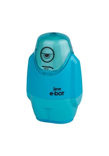SERVE E-BOT SİLGİLİ KALEMTRAŞ MAVİ