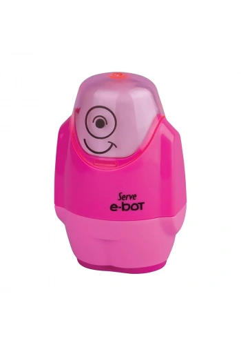SERVE E-BOT SİLGİLİ KALEMTRAŞ PEMBE