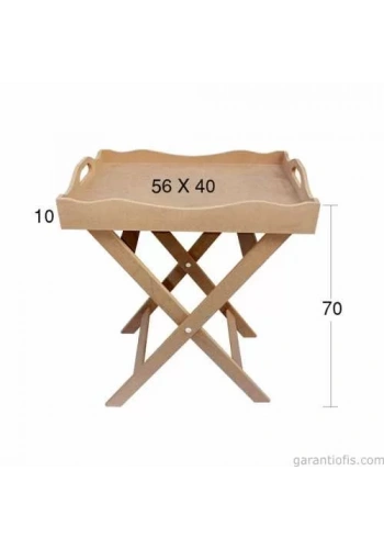 Hobi-Art T 759 Ahşap Dekoratif Şımarık Sehpa ve Tepsi