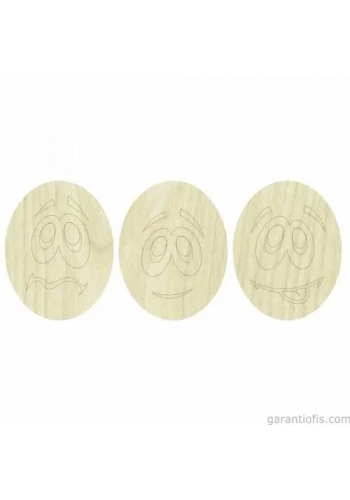 Hobi-Art KD 256 Yüz Figürlü Mini Ahşap Obje