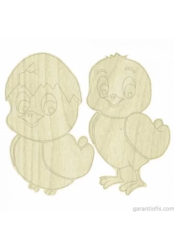 Hobi-Art KD 258 Civciv Figürlü Mini Ahşap Obje