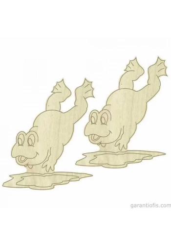 Hobi-Art KD 266 Kurbağa Figürlü Mini Ahşap Obje