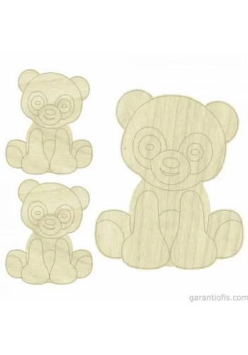 Hobi-Art KD 267 Ayıcık Figürlü Mini Ahşap Obje