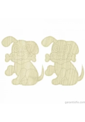 Hobi-Art KD 269 Köpek Figürlü Mini Ahşap Obje