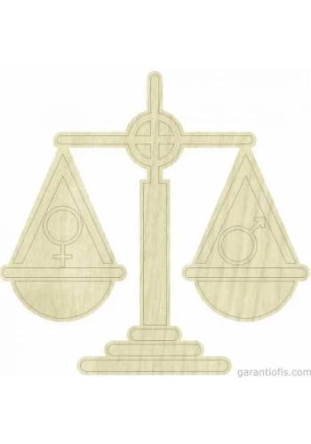 Hobi-Art KD 276 Terazi Figürlü Mini Ahşap Obje