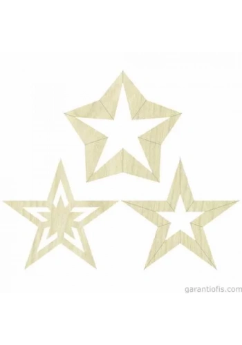 Hobi-Art KD 279 Yıldız Figürlü Mini Ahşap Obje