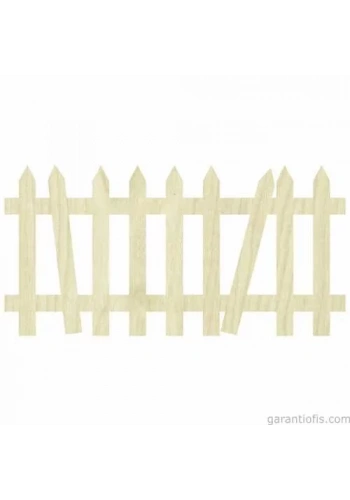 Hobi-Art KD 282 Bahçe Çiti Figürlü Mini Ahşap Obje