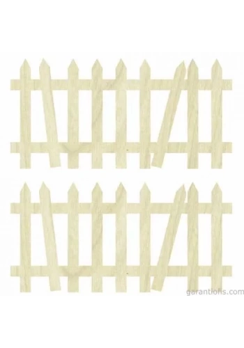 Hobi-Art KD 283 Bahçe Çiti Figürlü Mini Ahşap Obje