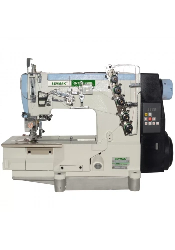 Sevmak SK-3500-03UBT Kafadan Motorlu İplik Kesicili Etek Reçme Makinası