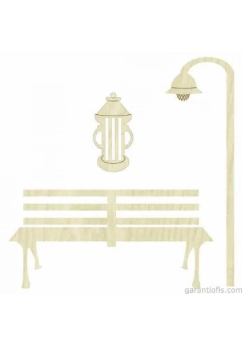 Hobi-Art KD 285 Bank Figürlü Mini Ahşap Obje