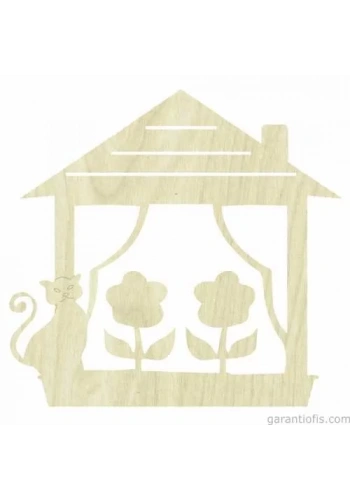 Hobi-Art KD 286 Ev Figürlü Mini Ahşap Obje