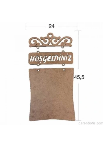 Hobi-Art L 230 Ham Ahşap Hoşgeldiniz Yazılı Obje