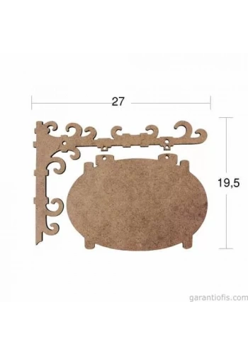 Hobi-Art L 234 Ham Ahşap Tabela Tasarımlı Obje
