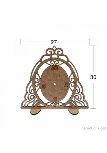 Hobi-Art L 248 Ham Ahşap Saat Tasarımlı Obje