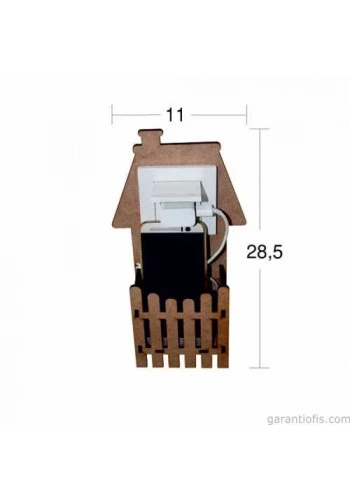 Hobi-Art L 253 Ham Ahşap Telefon Şarj Kutusu ve Prizlik