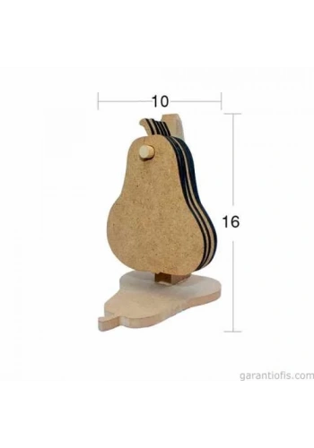 Hobi-Art L 259 Ham Ahşap Armut Tasarımlı Bardak Altlığı