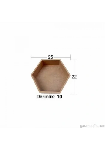 Hobi-Art L 242 Ham Ahşap Petek Tasarımlı Raf