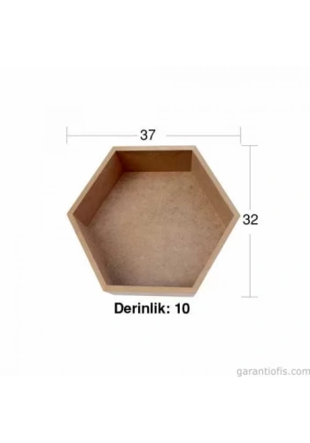 Hobi-Art L 244 Ham Ahşap Petek Tasarımlı Raf