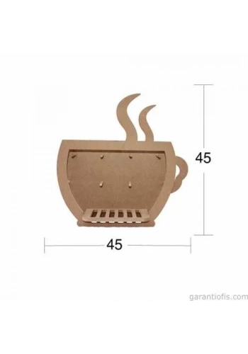 Hobi-Art L 299 Ham Ahşap Fincan Tasarımlı Obje