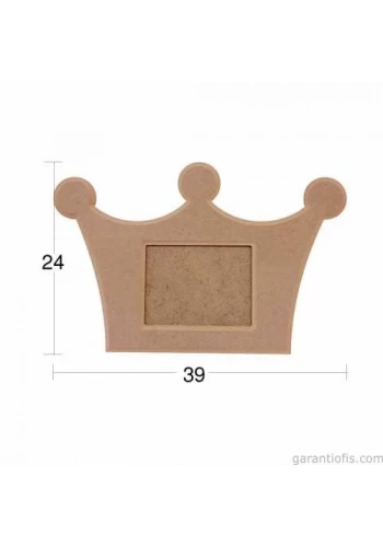 Hobi-Art ÇER 143 Dekoratif Taç Tasarımlı Ahşap Resim Çerçevesi