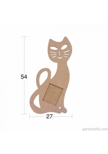 Hobi-Art ÇER 148 Dekoratif Kedi Tasarımlı Ahşap Resim Çerçevesi