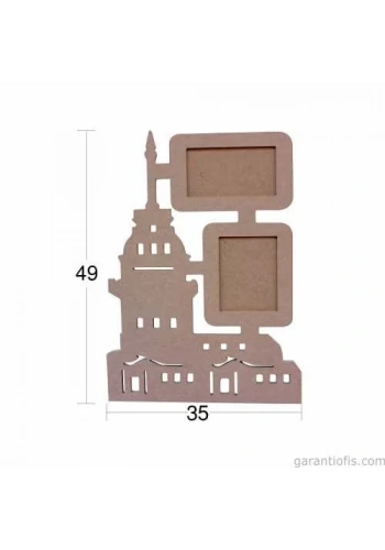 Hobi-Art ÇER 152 Dekoratif Galata Kulesi Tasarımlı Ahşap Resim Çerçevesi