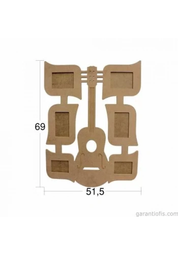 Hobi-Art ÇER 154 Dekoratif Gitar Tasarımlı Çiftli Ahşap Resim Çerçevesi