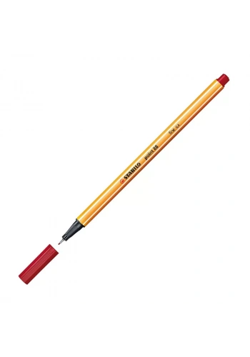 STABİLO 88 POİNT FİNELİNER KEÇE UÇLU KALEM 0.4mm 50 KOYU KIRMIZI