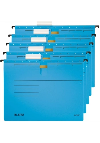 Leitz 1984 Alpha Mavi Telli Askılı Dosya (5 li Paket)