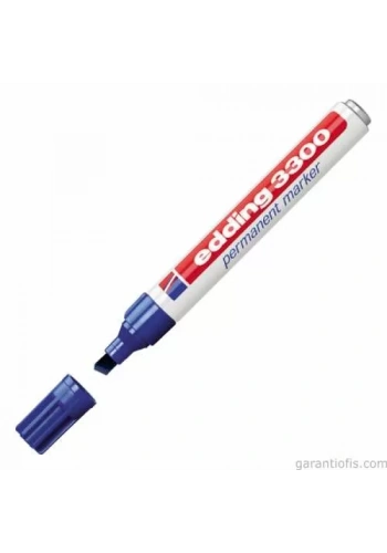 Edding 3300 Mavi Kesik Uçlu Permanent Marker Endüstriyel Kalem