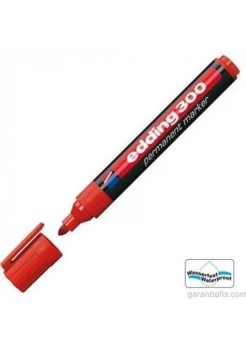 Edding 300 Yuvarlak Uçlu Kırmızı Silinmeyen Permanent Markör