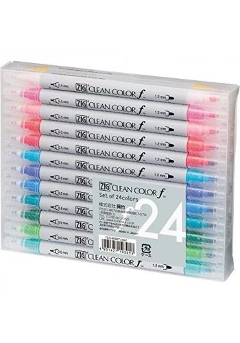 Zig Clean Color F Çift Uçlu Marker Kalem 24 lü Set TCS-6000T/24V