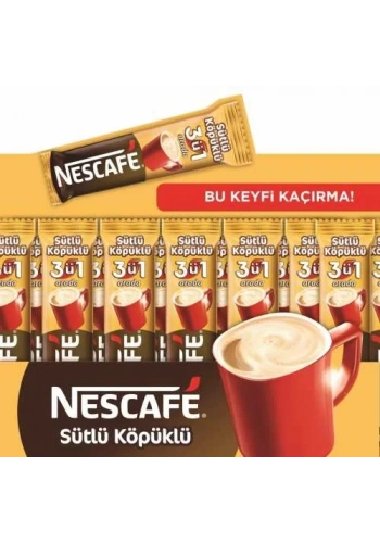 Nescafe 3 ü 1 Arada Sütlü Köpüklü Kahve (72 li Kutu)