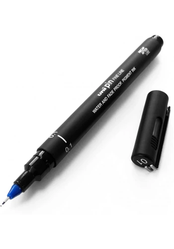 UNİ 200 PİN ÇİZİM KALEMİ 0.1mm MAVİ