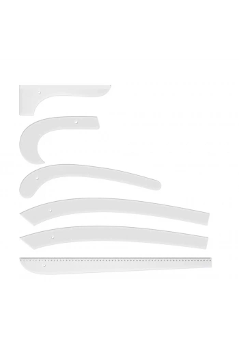 Plastik Riga Cetvel Takımı (6 Parça)