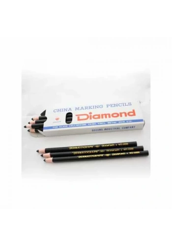 Diamond İpli Siyah Asetat İşaretleme Kalemi (12 li Paket)