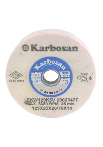 Karbosan Hızar Makinesi İçi Çukur Bileme(Zımpara) Taşı 125X25X20-70X14