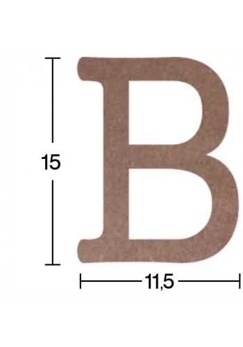 Hobi-Art H 02 Ayakta Durabilen Ahşap B Harfi (18 mm Kalınlık)
