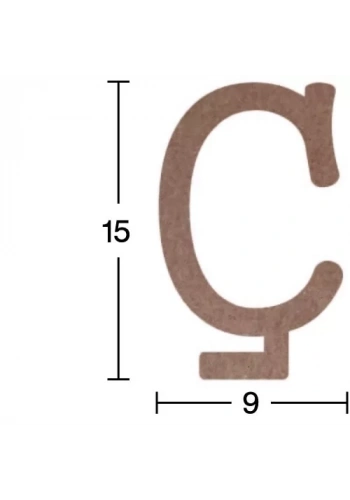 Hobi-Art H 04 Ayakta Durabilen Ahşap Ç Harfi (18 mm Kalınlık)