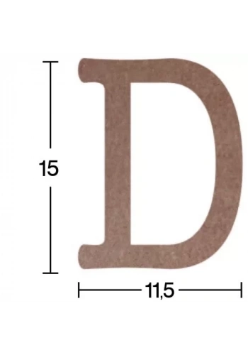 Hobi-Art H 05 Ayakta Durabilen Ahşap D Harfi (18 mm Kalınlık)
