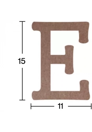 Hobi-Art H 06 Ayakta Durabilen Ahşap E Harfi (18 mm Kalınlık)