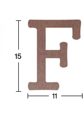 Hobi-Art H 07 Ayakta Durabilen Ahşap F Harfi (18 mm Kalınlık)