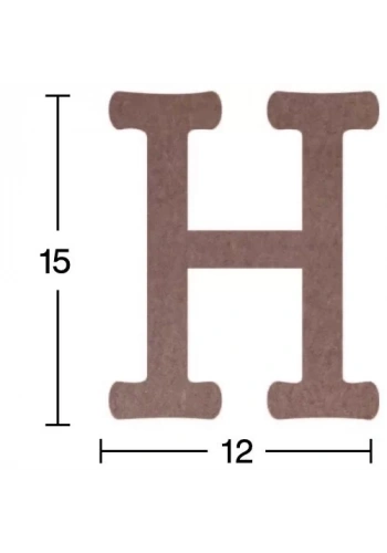 Hobi-Art H 10 Ayakta Durabilen Ahşap H Harfi (18 mm Kalınlık)