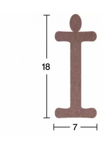 Hobi-Art H 12 Ayakta Durabilen Ahşap İ Harfi (18 mm Kalınlık)